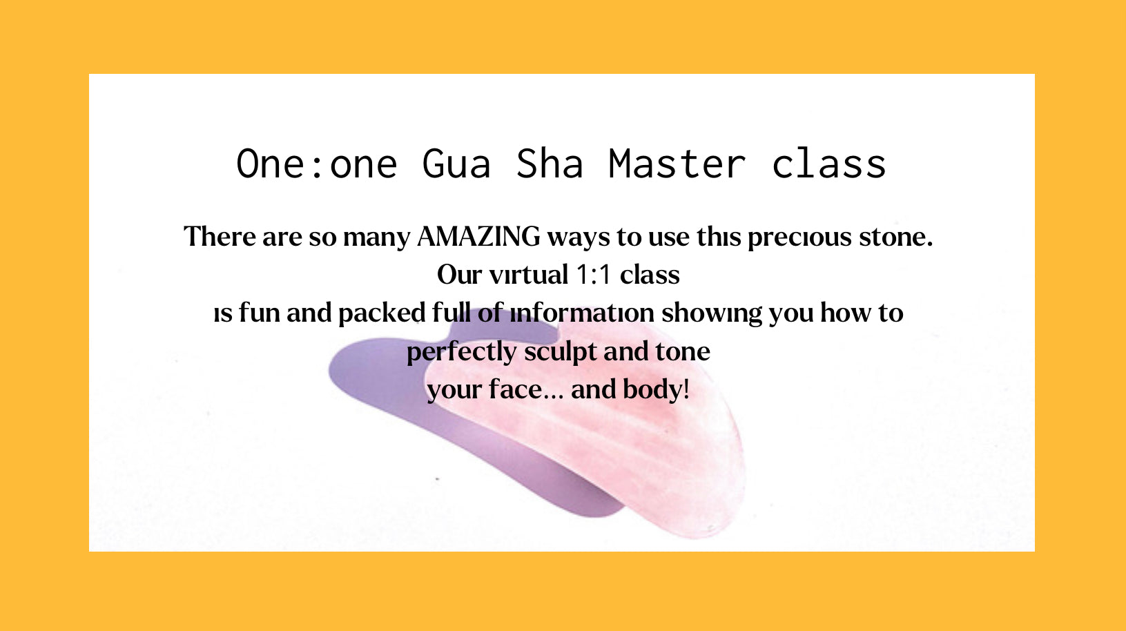 ONE:ONE GUA SHA MASTERCLASS